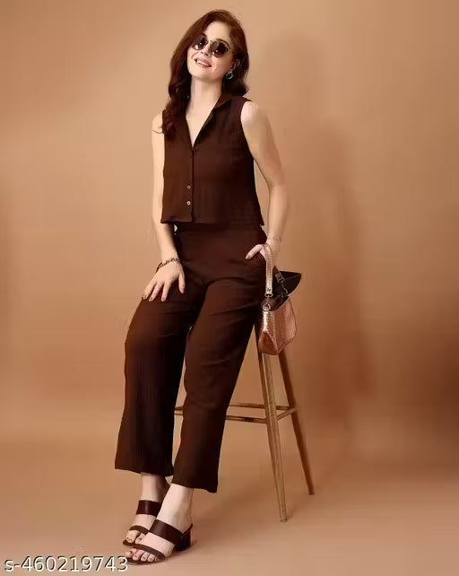 Fancy, modern, fashionable, classic, and latest women’s printed sleeveless maxi dhoti jumpsuit.