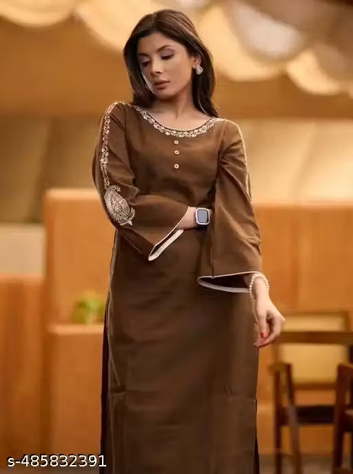 Straight kurti with paint