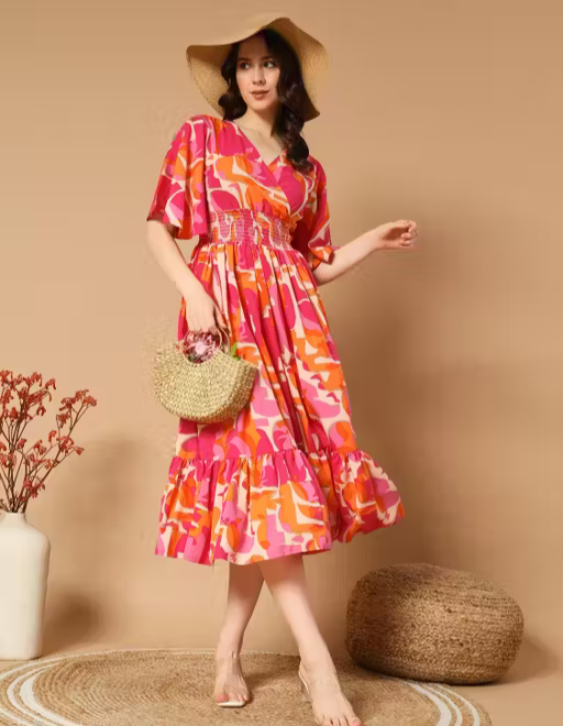 Women's Abstract A-line Purple Skirts